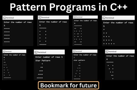 c++ number pattern programs